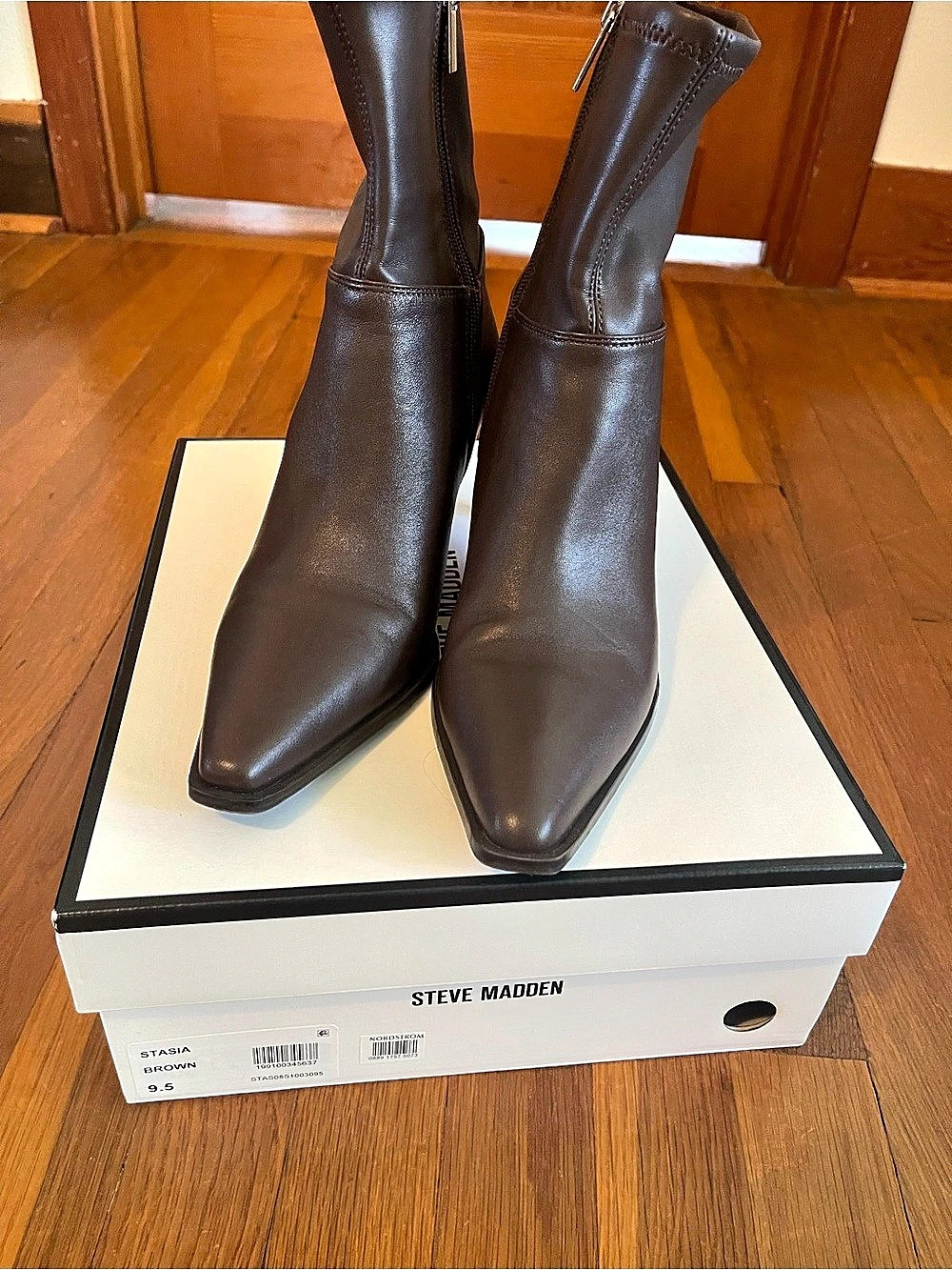 Steve Madden Stasia Brown Leather Ankle Boots US 9.5